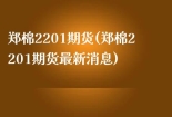 郑棉2201期货(郑棉2201期货最新消息)