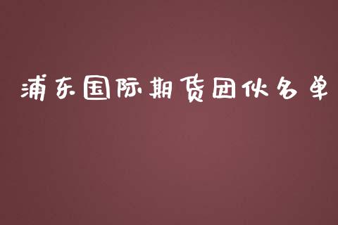 浦东国际期货团伙名单_https://www.yunyouns.com_股指期货_第1张