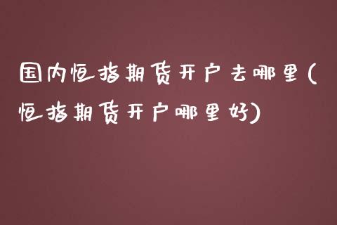 国内恒指期货开户去哪里(恒指期货开户哪里好)_https://www.yunyouns.com_恒生指数_第1张