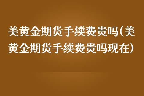 美黄金期货手续费贵吗(美黄金期货手续费贵吗现在)_https://www.yunyouns.com_期货直播_第1张
