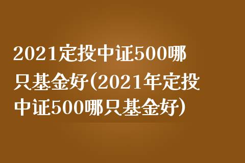 2021定投中证500哪只基金好(2021年定投中证500哪只基金好)_https://www.yunyouns.com_股指期货_第1张