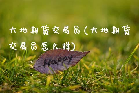大地期货交易员(大地期货交易员怎么样)_https://www.yunyouns.com_期货直播_第1张
