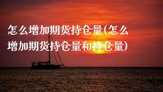 怎么增加期货持仓量(怎么增加期货持仓量和持仓量)_https://www.yunyouns.com_期货直播_第1张