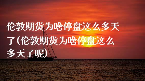 伦敦期货为啥停盘这么多天了(伦敦期货为啥停盘这么多天了呢)_https://www.yunyouns.com_期货行情_第1张