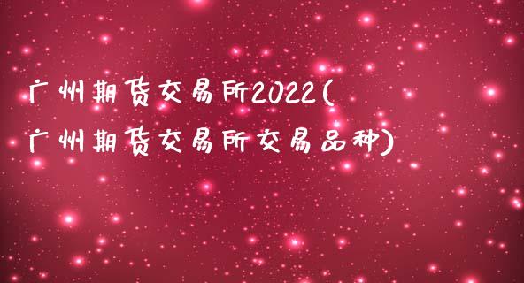 广州期货交易所2022(广州期货交易所交易品种)_https://www.yunyouns.com_期货直播_第1张