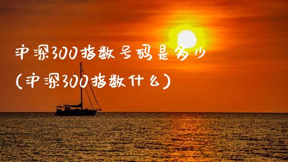 沪深300指数号码是多少(沪深300指数什么)_https://www.yunyouns.com_恒生指数_第1张