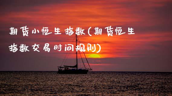 期货小恒生指数(期货恒生指数交易时间规则)_https://www.yunyouns.com_期货直播_第1张