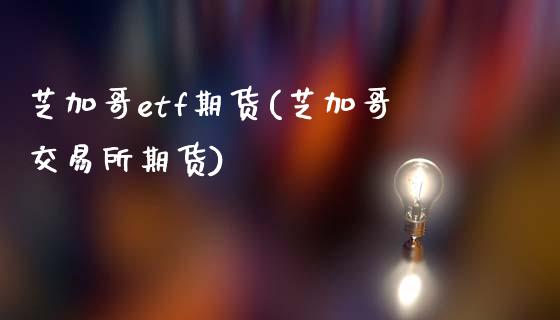 芝加哥etf期货(芝加哥交易所期货)_https://www.yunyouns.com_期货行情_第1张