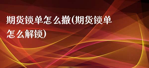 期货锁单怎么撤(期货锁单怎么解锁)_https://www.yunyouns.com_恒生指数_第1张