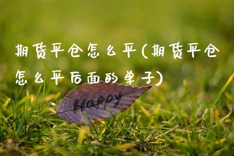 期货平仓怎么平(期货平仓怎么平后面的单子)_恒生指数_第1张_原油期货直播室 期货平仓怎么平(期货平仓怎么平后面的单子)_https://www.yunyouns.com_恒生指数_第1张