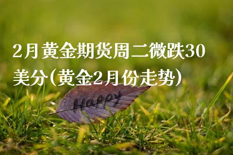 2月黄金期货周二微跌30美分(黄金2月份走势)_https://www.yunyouns.com_期货行情_第1张