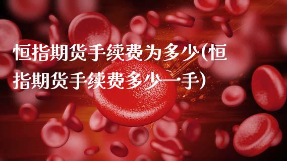 恒指期货手续费为多少(恒指期货手续费多少一手)_https://www.yunyouns.com_期货行情_第1张
