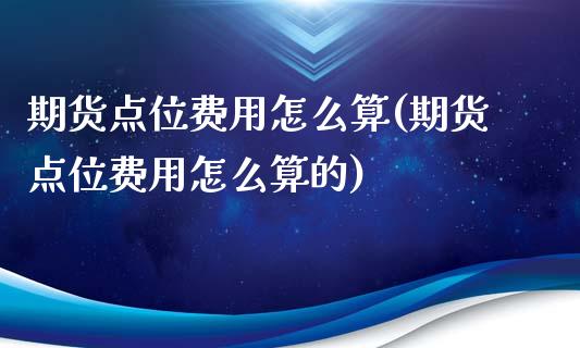 期货点位费用怎么算(期货点位费用怎么算的)_https://www.yunyouns.com_恒生指数_第1张