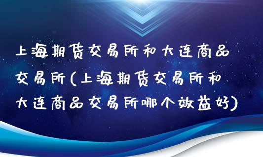 上海期货交易所和大连商品交易所(上海期货交易所和大连商品交易所哪个效益好)_https://www.yunyouns.com_期货行情_第1张