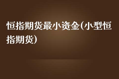 恒指期货最小资金(小型恒指期货)_https://www.yunyouns.com_期货直播_第1张