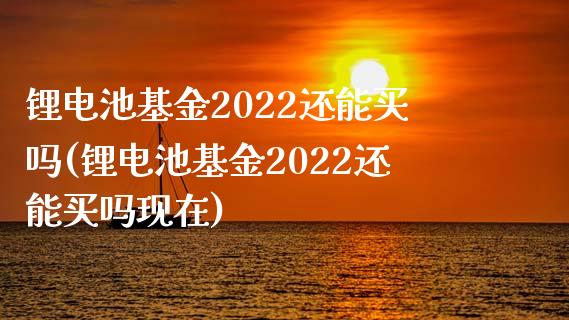锂电池基金2022还能买吗(锂电池基金2022还能买吗现在)_https://www.yunyouns.com_期货行情_第1张
