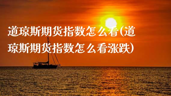 道琼斯期货指数怎么看(道琼斯期货指数怎么看涨跌)_https://www.yunyouns.com_期货直播_第1张