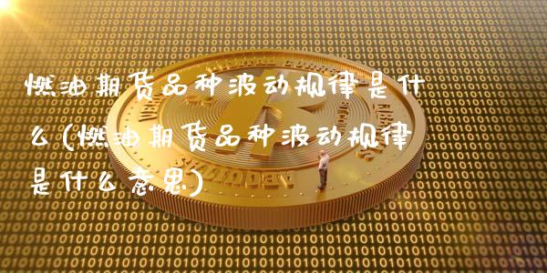 燃油期货品种波动规律是什么(燃油期货品种波动规律是什么意思)_https://www.yunyouns.com_股指期货_第1张