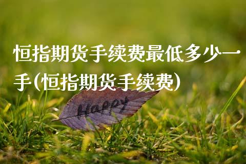 恒指期货手续费最低多少一手(恒指期货手续费)_https://www.yunyouns.com_股指期货_第1张