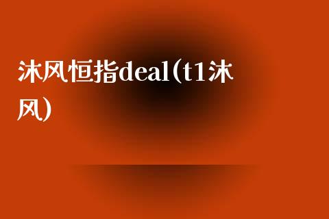 沐风恒指deal(t1沐风)_https://www.yunyouns.com_股指期货_第1张
