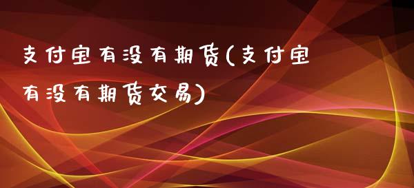 支付宝有没有期货(支付宝有没有期货交易)_https://www.yunyouns.com_期货直播_第1张