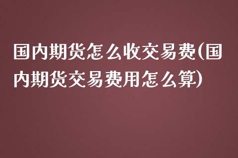 国内期货怎么收交易费(国内期货交易费用怎么算)_https://www.yunyouns.com_期货行情_第1张