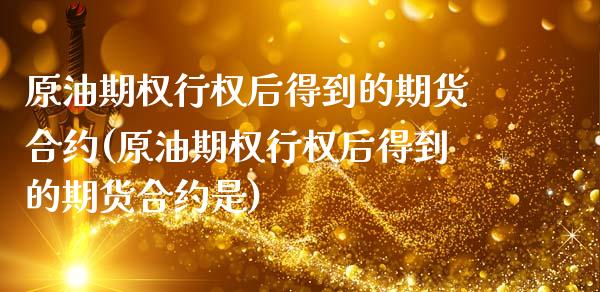 原油期权行权后得到的期货合约(原油期权行权后得到的期货合约是)_https://www.yunyouns.com_期货行情_第1张