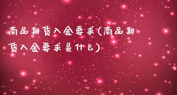 商品期货入金要求(商品期货入金要求是什么)_https://www.yunyouns.com_股指期货_第1张