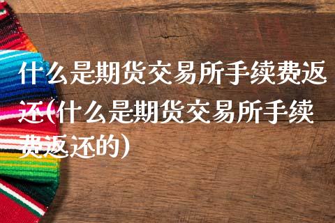 什么是期货交易所手续费返还(什么是期货交易所手续费返还的)_股指期货_第1张_原油期货直播室 什么是期货交易所手续费返还(什么是期货交易所手续费返还的)_https://www.yunyouns.com_股指期货_第1张