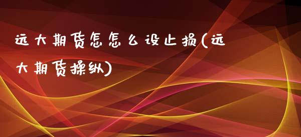 远大期货怎怎么设止损(远大期货操纵)_https://www.yunyouns.com_期货直播_第1张