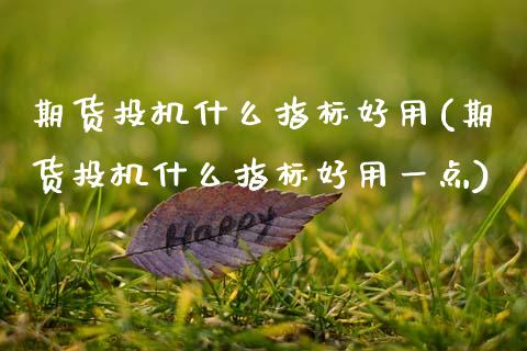 期货投机什么指标好用(期货投机什么指标好用一点)_https://www.yunyouns.com_期货直播_第1张