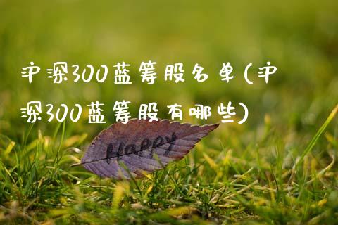 沪深300蓝筹股名单(沪深300蓝筹股有哪些)_https://www.yunyouns.com_股指期货_第1张