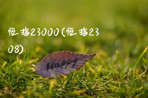 恒指23000(恒指2308)_https://www.yunyouns.com_期货行情_第1张